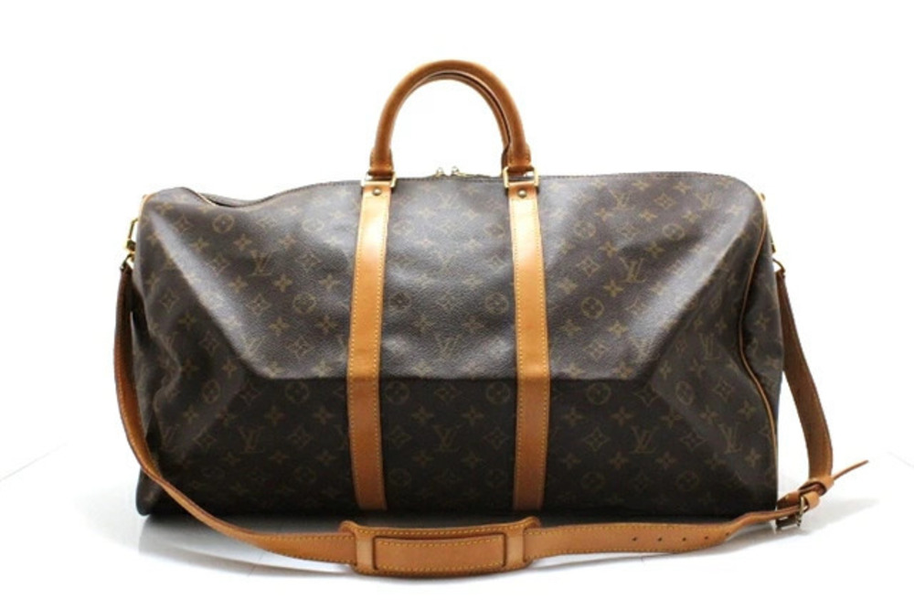Louis Vuitton Keepall Bag Boston Bandouliere Monogram Brown